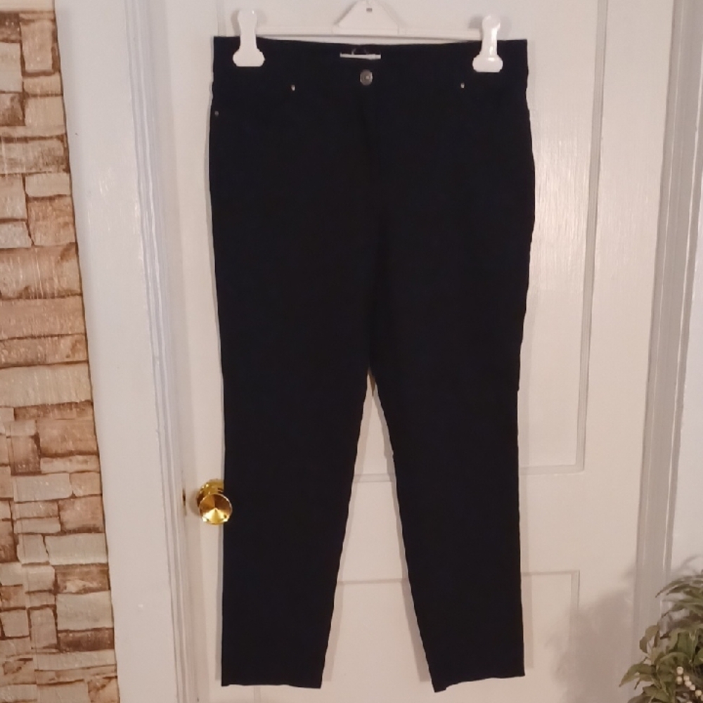 Black Straight-Leg Pants Linda Matthews Women's Size 14
